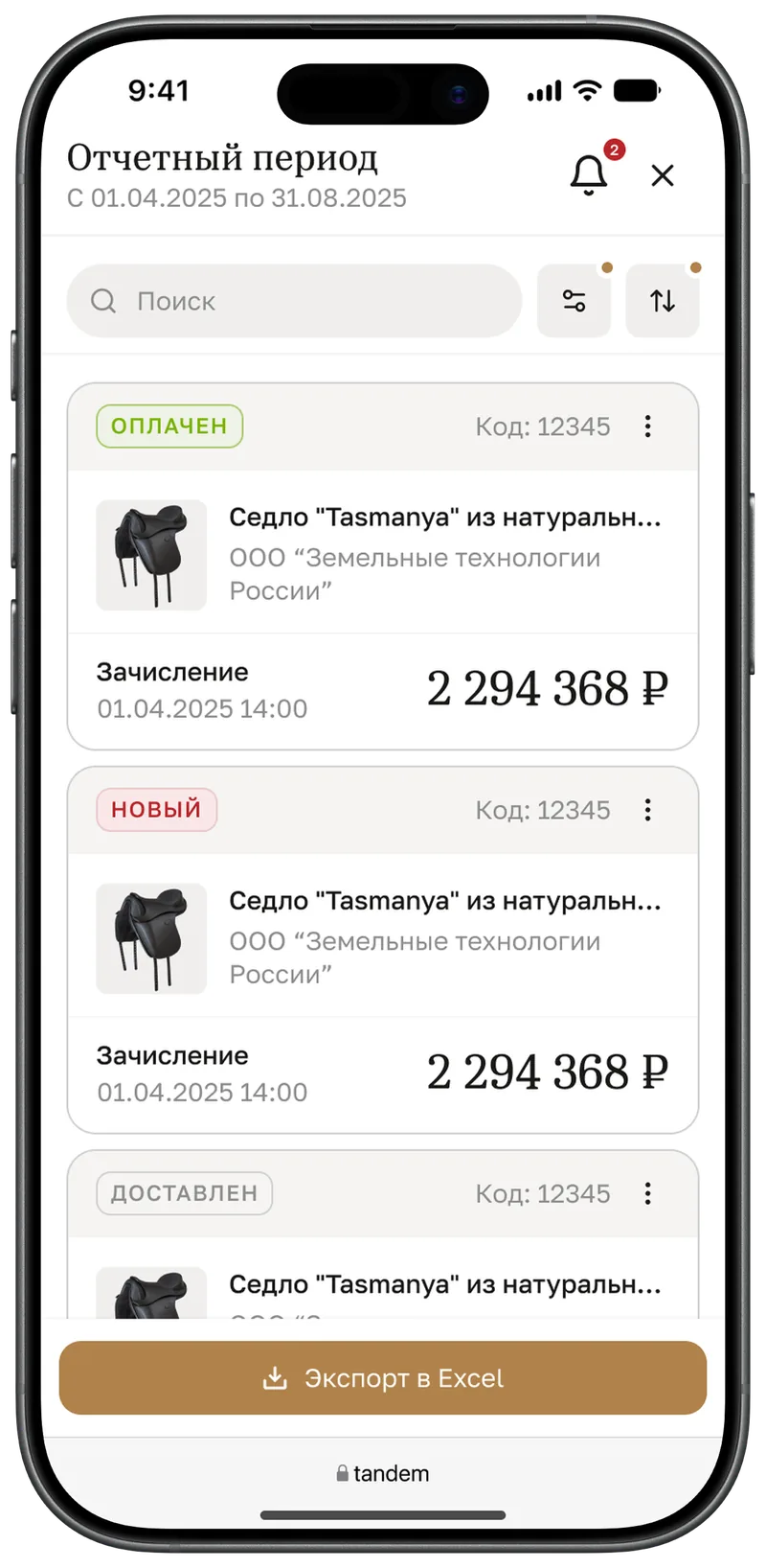 Детальный отчётный период